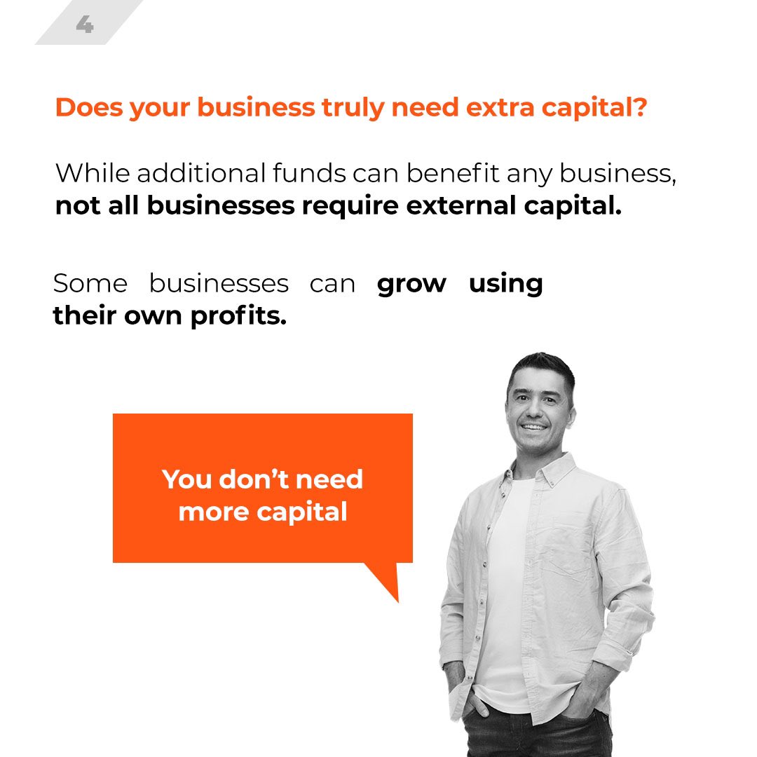 zebralearn's tweet photo. Unlocking the fundraising puzzle: Is your business ready to take the leap? 🚀💸 

Not every venture needs external capital – some thrive on their own profits! 🌱💪 

Dive into the decision-making process: too much capital can be as tricky as too little. https://t.co/9IOc2Kcooq
