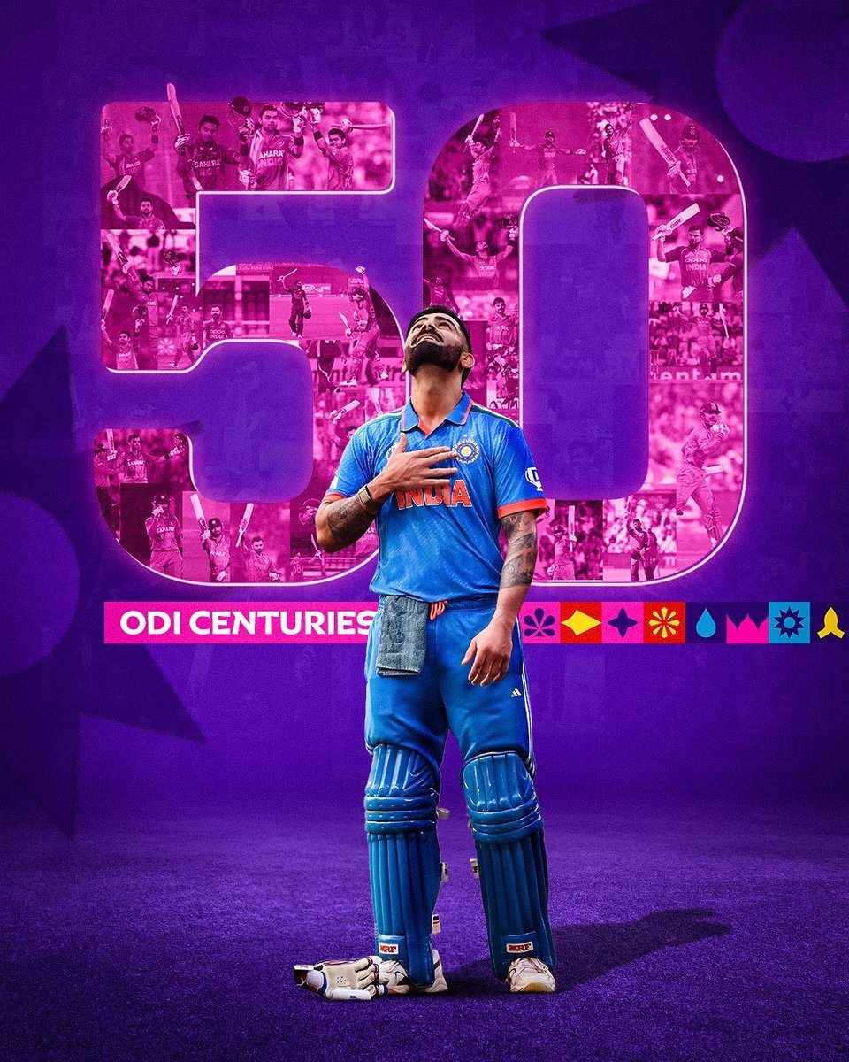 History made !!! 🏏🔥 Huge, heartfelt Congrats to the unstoppable @imVkohli, on 50 ODI centuries, surpassing legend Sachin Tendulkar! A passionate journey of sheer brilliance and dedication that's etched forever! 🏏🔥 🙌🌟 #ViratKohli #ODI #Cricket