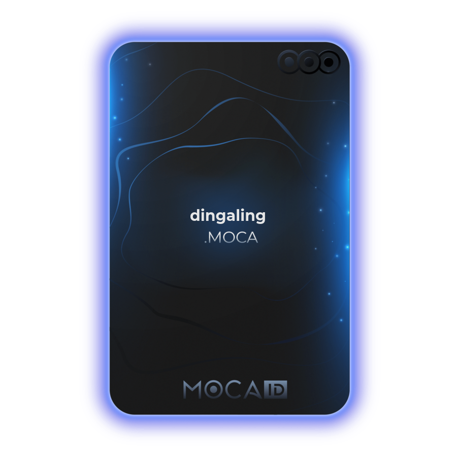 dingalingts's tweet photo. Hello world, I am dingaling.moca. 

Thank you @mocaversenft for the Moca ID mint. 

Didn't pay any fees, any gas. I'm ready to earn Realm Points! https://t.co/lCv4ApW6Dc