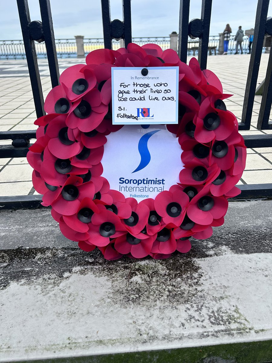 SI_Folkestone's tweet photo. We took part in  the Service of Remembrance yesterday to lay a wreath for those that served for us. https://t.co/k5AxXhnuie