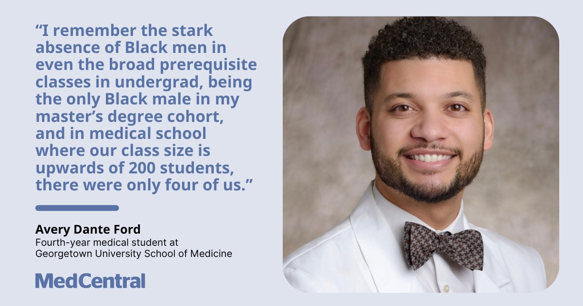 Black men face multiple foundational challenges on the path toward a career in #medicine, challenges that will not disappear without systems-based changes. How can we achieve equity? Perspectives from @GUMedicine medical students: bit.ly/40tzmTU