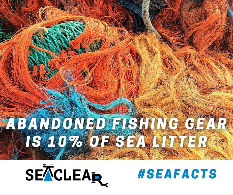 seaclearproject's tweet photo. Missed our #SeaFacts? It's Wednesday, and we've got one for you: ghost gear, which includes lost and abandoned fishing equipment, accounts for 10% of the total plastic waste in our oceans. But it is much more visible than others on the ocean's surface.
#SeaClear🌊 https://t.co/TP3F1tEGR2
