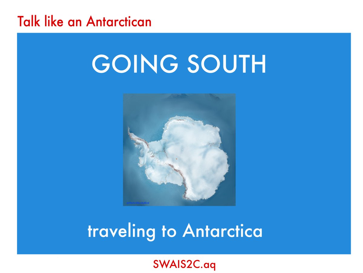 SWAIS2C's tweet image. It&apos;s Wordy Wednesday! Today&apos;s phrase is an easy one.

Safe travels to our On-ice Team, who are 𝗚𝗢𝗜𝗡𝗚 𝗦𝗢𝗨𝗧𝗛 in the next few days!

Find out more: SWAIS2C.aq 

#SWAIS2C #Antarctica #HowMuchHowFast