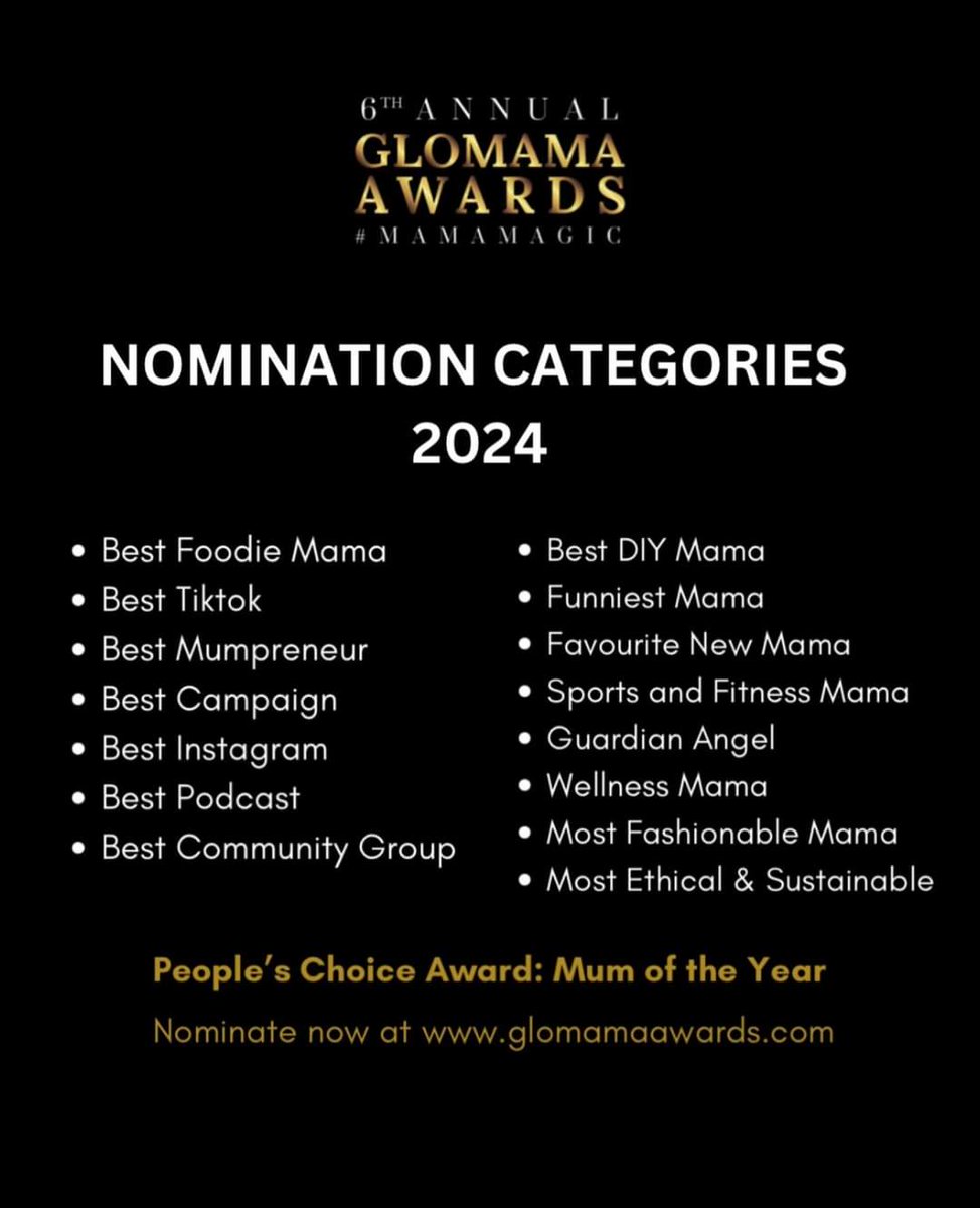 We would be so grateful if you could nominate @PMHPUK for Best Community Group and Best Campaign for Maternal Mental Health Awareness Week ( @perinatalmhpartnership) VOTE HERE - glomamaawards.com #Glomama #glomamaawards