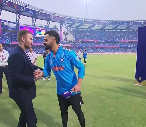 David Beckham congratulated Virat Kohli for his 50th ODI Century.

#ViratKohli𓃵 #ICCCricketWorldCup23 #BCCI #ICC #RohitSharma #INDvsNZ #DavidBeckham #CheerForGreatness #CWC23