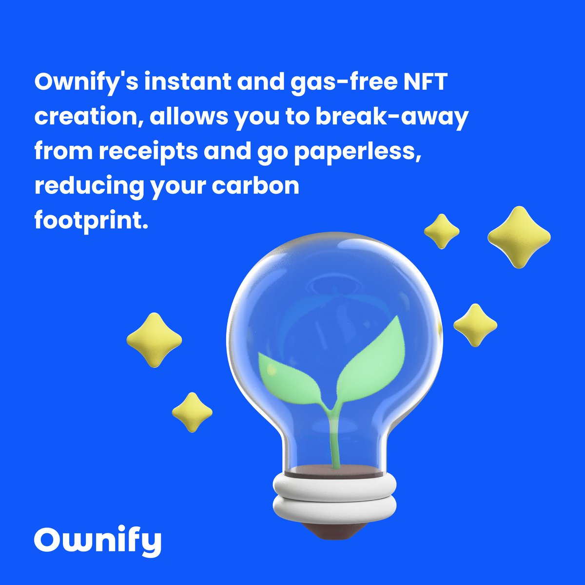 OwniChain's tweet image. Elevate your digital footprint responsibly with Ownify.

With our instant NFT creation we empower you to seamlessly transition from paper receipts to a sustainable, paperless era.

Join us in reducing your carbon footprint for a sustainable future.
#OwnifyApp #Web3 #ecofriendly