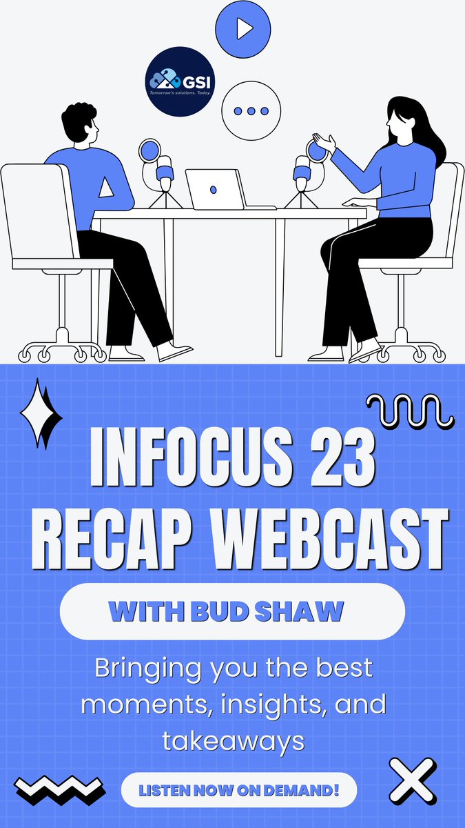 Did you miss our webcast last week? Well it is on-demand for you now!

INFOCUS 23 Recap Webcast, where we brought you all the best moments, insights, and takeaways from the event. 

hubs.ly/Q028VRQj0 
#INFOCUS23Recap #JDE #Webcast #TechTalk