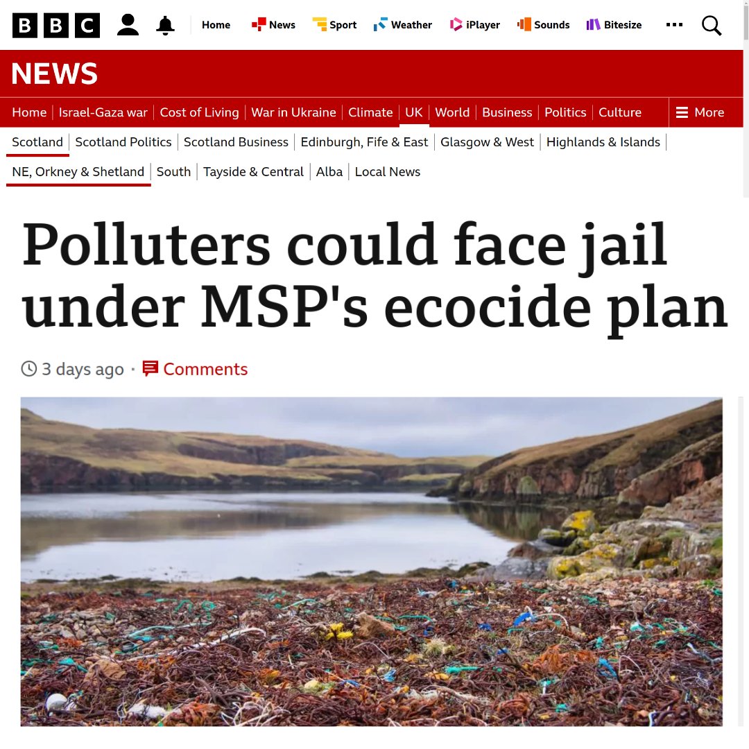 #Ecocide Bill consultation launched in #Scotland by #MSP @MonicaLennon7! It’s crucial that you take part in this consultation + share this link with your networks!! Have your say HERE: ecocidelaw.scot @BBC coverage here: bbc.co.uk/news/uk-scotla… #StopEcocide