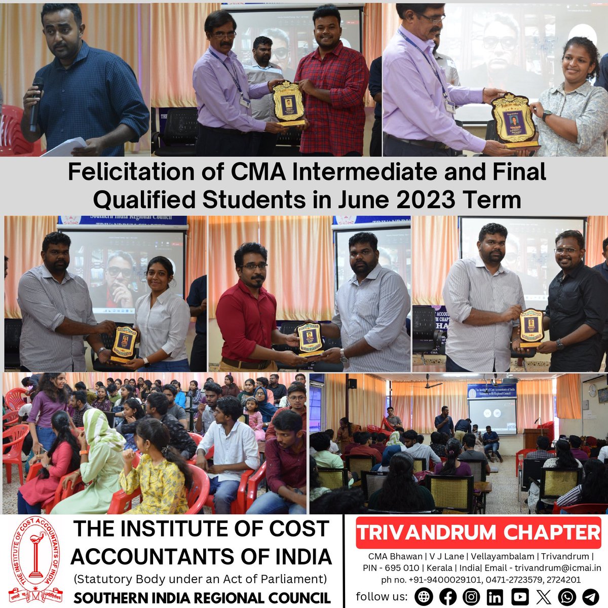 cma_tvm_chapter's tweet photo. Celebrating excellence at the ๐๐ฒ๐น๐ถ๐ฐ๐ถ๐๐ฎ๐๐ถ๐ผ๐ป ๐๐ฒ๐ฟ๐ฒ๐บ๐ผ๐ป๐ ๐ณ๐ผ๐ฟ ๐๐ ๐ ๐๐ป๐๐ฒ๐ฟ๐บ๐ฒ๐ฑ๐ถ๐ฎ๐๐ฒ & ๐๐ถ๐ป๐ฎ๐น ๐ค๐๐ฎ๐น๐ถ๐ณ๐ถ๐ฒ๐ฑ ๐ฆ๐๐๐ฑ๐ฒ๐ป๐๐ ๐ถ๐ป ๐๐๐ป๐ฒ 2023! ๐ @ICMAICMA
#cma #icmai #cmaachievements #icmaitrivandrumchapter #futurecmas #felicitation #proud https://t.co/eaIFfgrRyK