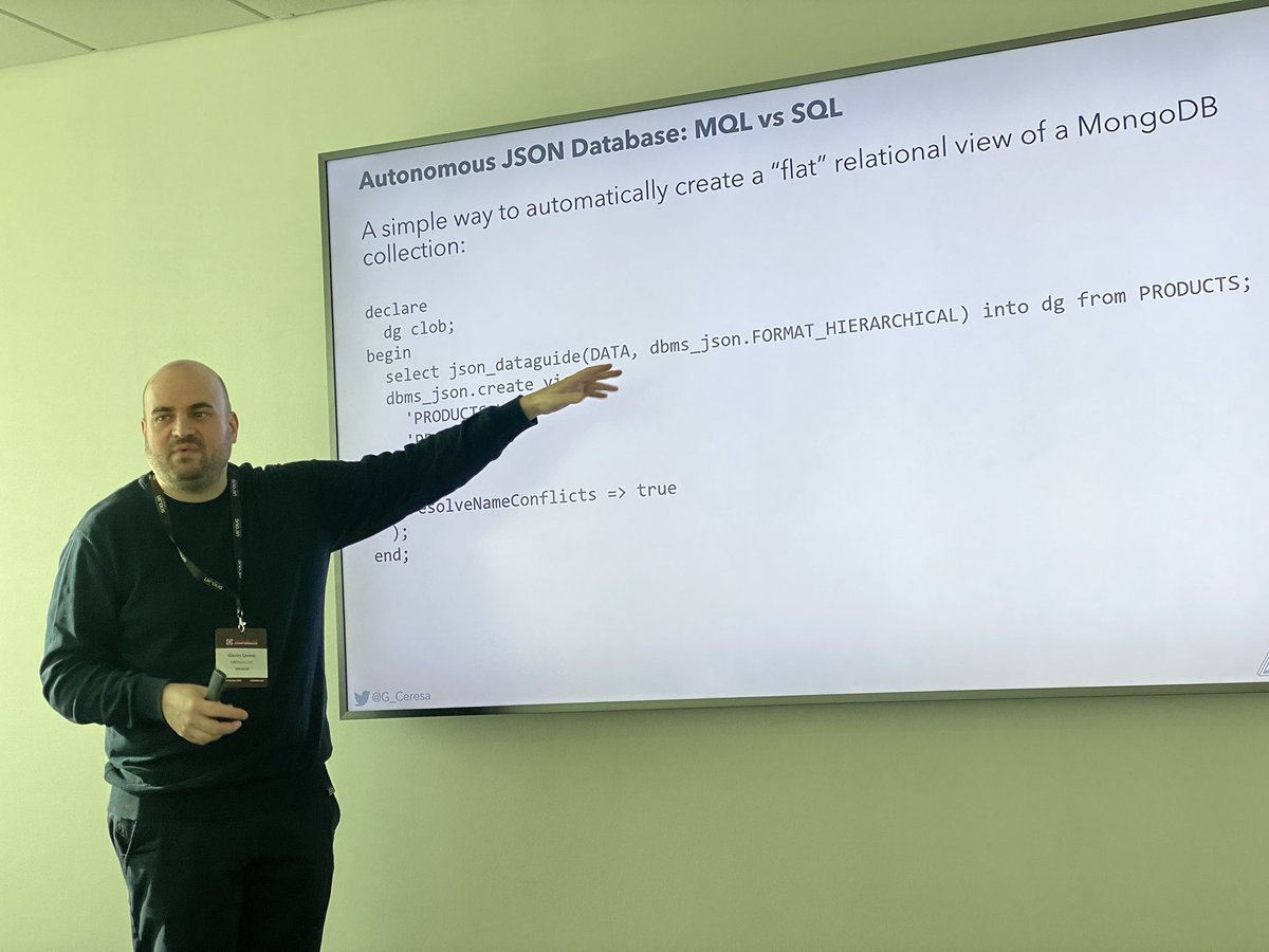 Niall_McP's tweet image. Learn how to easily move your MongoDB data into #OracleDB with @G_Ceresa .
#UKOUGConf23 @oracleace @sym_42 #sym42