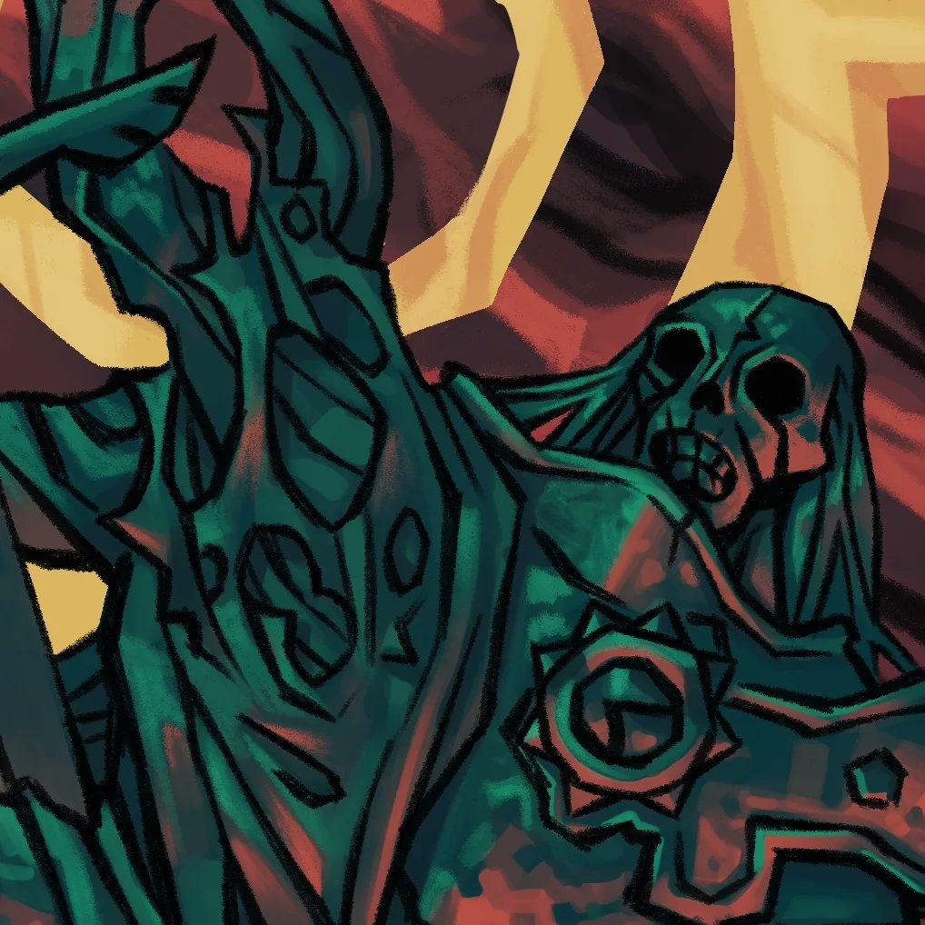 MeduzT's tweet photo. I finished both of my submissions for @DDZine23 here's a sneak peek of the first one if you didn't already seen it on the zine account (the 2nd illustration will stay fully secret until the zine comes out) https://t.co/ZPdb9XTnLI
