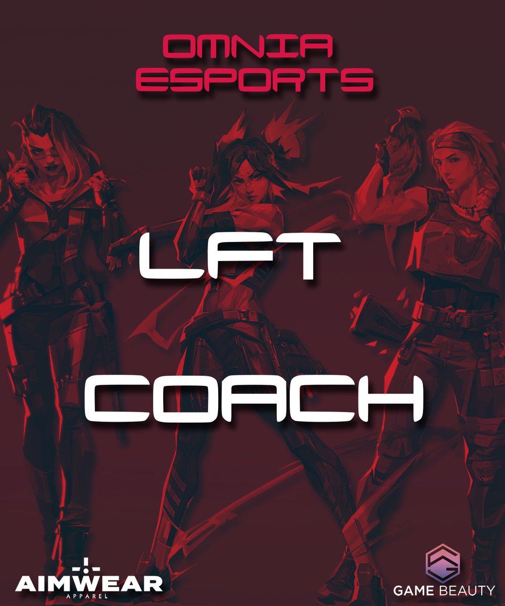 We are looking for a Valorant Coach for our GC Team!
Some Requirements

- 18yrs +
- English Speaking
- Dedicated and Hardworking
- Available 4-5 days a week.

This position is unpaid  for now but comes with Sponsorship benefits!  
For more info message on Discord : sadgirlviv ☺️