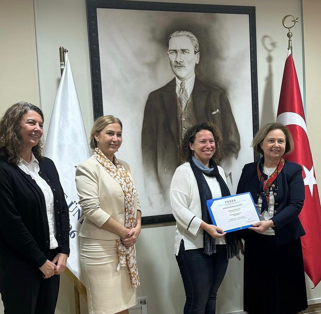 The certificates of our undergraduate programs, whose accreditation evaluations have been completed by FEDEK, were presented to the Department Chair professors by our Rector Prof. Dr. Canan Aykut Bingöl +