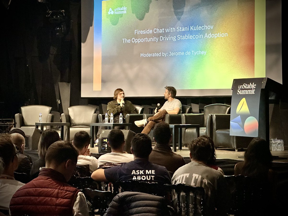 ickasdev's tweet photo. Ask me about #unStableSummit with @StaniKulechov 👀
— The opportunity driving stablecoin adoption https://t.co/jTrzdNejmM