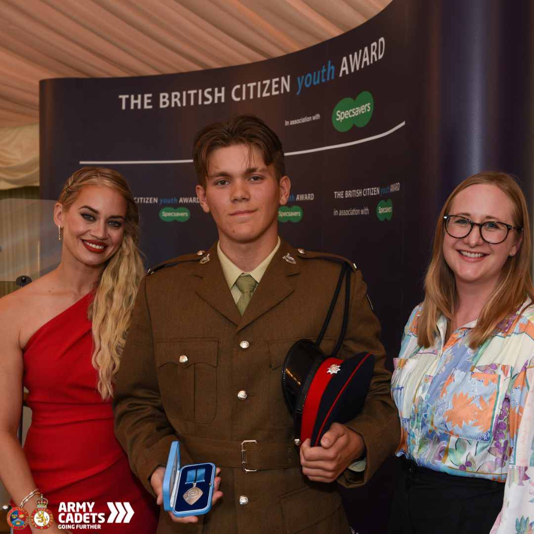 ArmyCadetsUK's tweet photo. Peter Cordwell from Bedforshire and Hertfordshire received a British Citizen Youth Award, for his dedication to caring for his wheelchair-bound father and excelling in the ACF! Congratulations Peter! @CitizenAwards
#armycadetsuk #bcya2023 #thepeopleshonours #stepupstandout https://t.co/WylNAQ3qvc