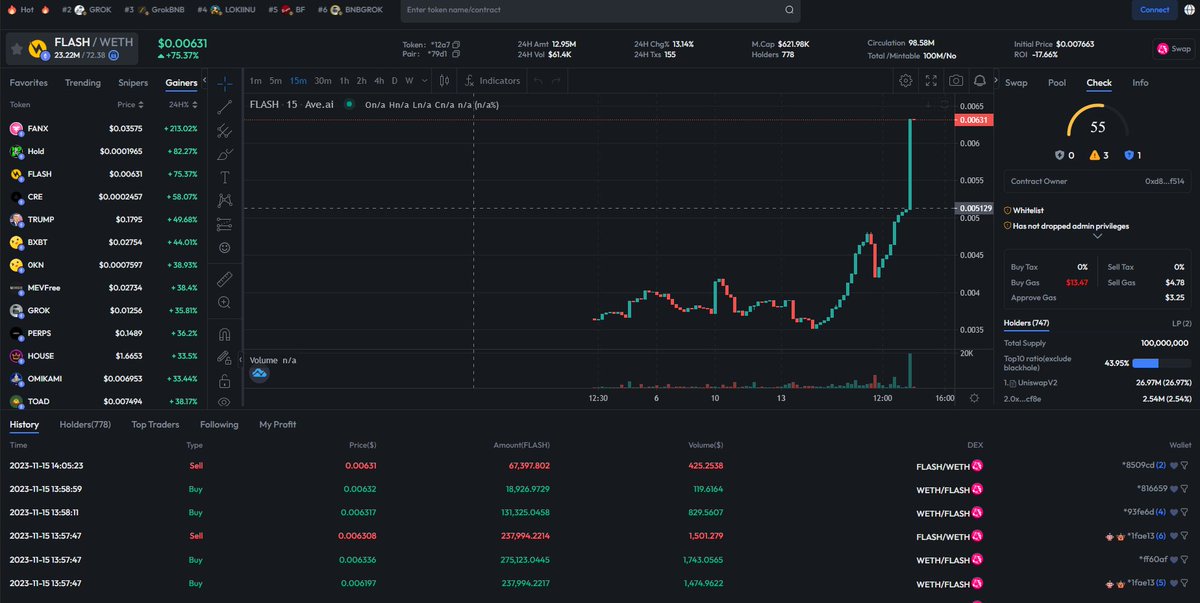 Flash_Techno_Of's tweet photo. Flash 3.0 is now in trending on @aveaiofficial
https://t.co/BNStY4tn5B
#Flash3 #BTC #Bitcoin #Crypto #ETH #Ethereum #Binance https://t.co/U49jrr07Pu