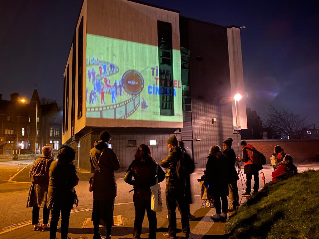 This film was part of Time Travel Cinema a series of community archive screening events that we organised around L8 projecting in historical sites. John’s film was projected against Kuumba Imani wall
