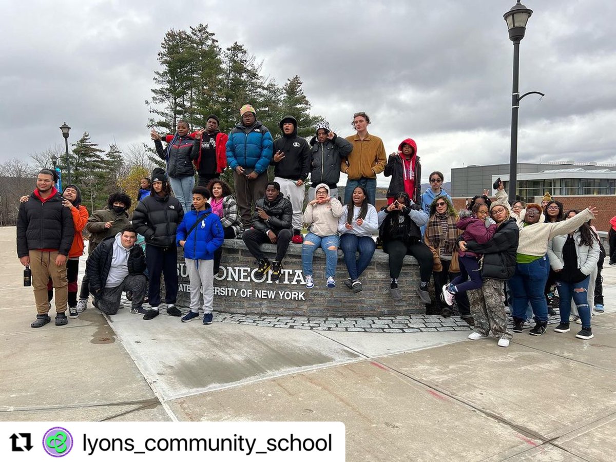 CIOBCitywide's tweet photo. πβοΈ @LyonsBklyn Community School's fall overnight college trip kicks off at SUNY Oneonta @sunyoneonta! ππ Despite the chilly weather, the excitement and inspiration are heating up. π₯β¨ #LyonsCommunity #CollegeBound #DreamsComeTrue #SUNYOneonta ππ¬οΈ@NYCSchools @DOEChancellor https://t.co/G4cEbqk1HY