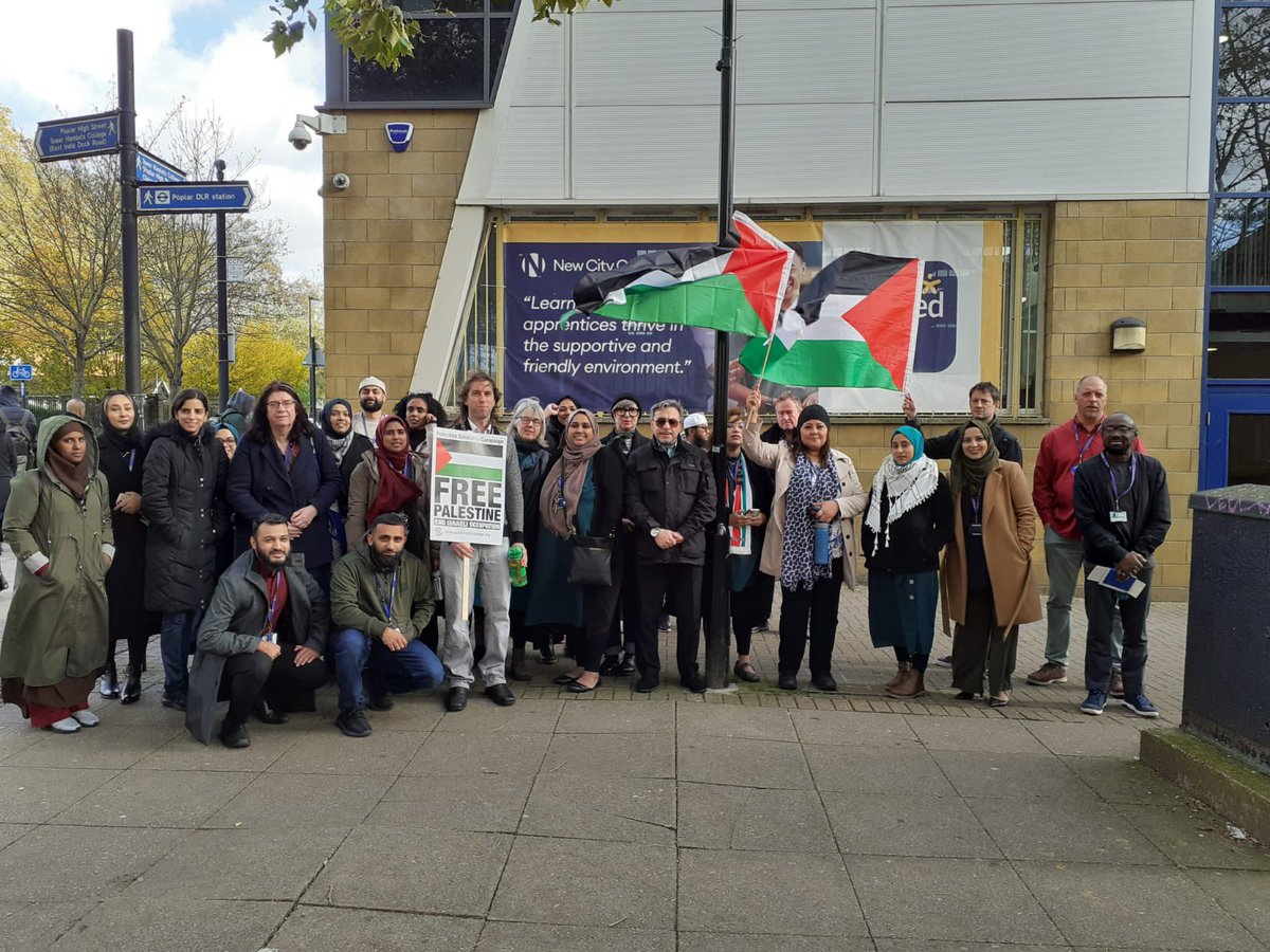 Here are <a href="/ThcUcu/">UCU - Tower Hamlets College</a> standing with #Palestine #CeasefireForGazaNOW