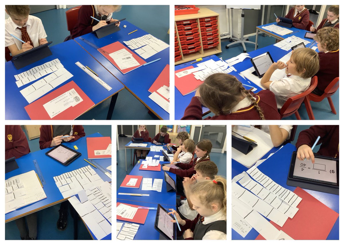 PDA_Y5's tweet image. We created our own fraction walls to help us find equivalent fractions! We also used our knowledge of fractions to find missing numerators and denominators! #pdamaths