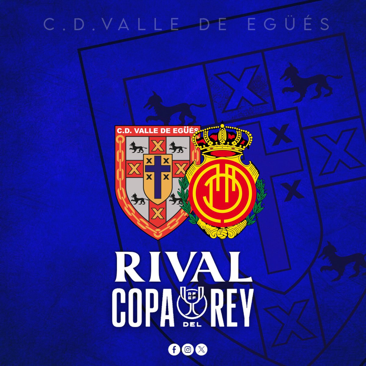 ¡Ya conocemos a nuestro rival para la segunda eliminatoria de Copa del Rey🏆!

Estamos encantados de recibir a los “dimonis” <a href="/RCD_Mallorca/">RCD Mallorca</a> 👋🏻.

#valledeegues #copadelrey #lacopamola