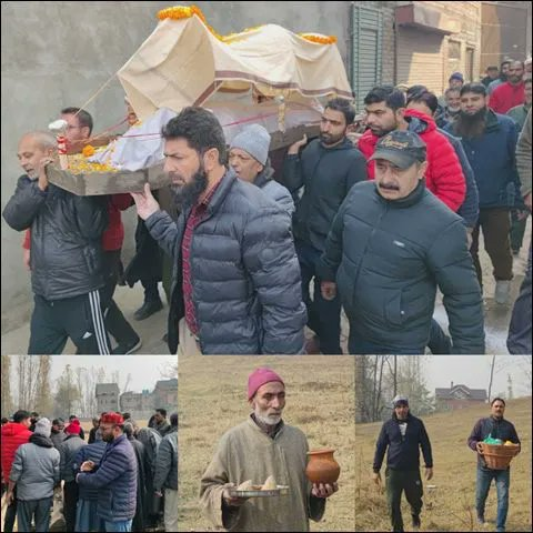 Reviving the memories of the glorious traditions of communal harmony in #JammuAndKashmir, Muslim neighbours in this town helped perform the last rites of a #KashmiriPandit who died last evening.

Ashok Kumar Wangoo died at his residence at #Drangabal in #Pampore town on Tuesday…