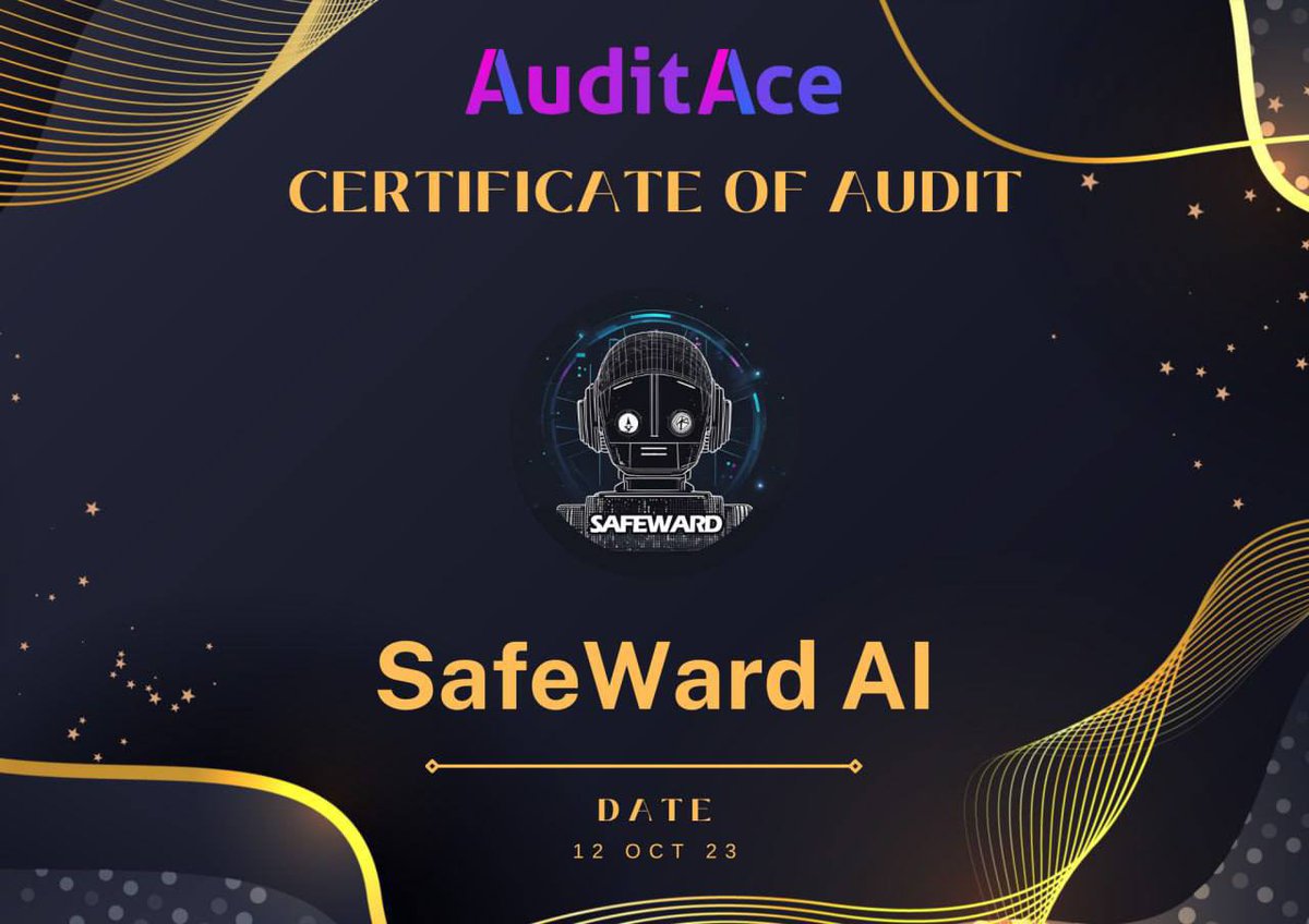 auditace_'s tweet image. 🚀 Audit Ace has successfully completed the Smart Contract Security Audit of SafeWard AI

📑 Audit Report : github.com/Audit-Ace/Audi…

🎙Request Audit : t.me/Alissa_AuditAce