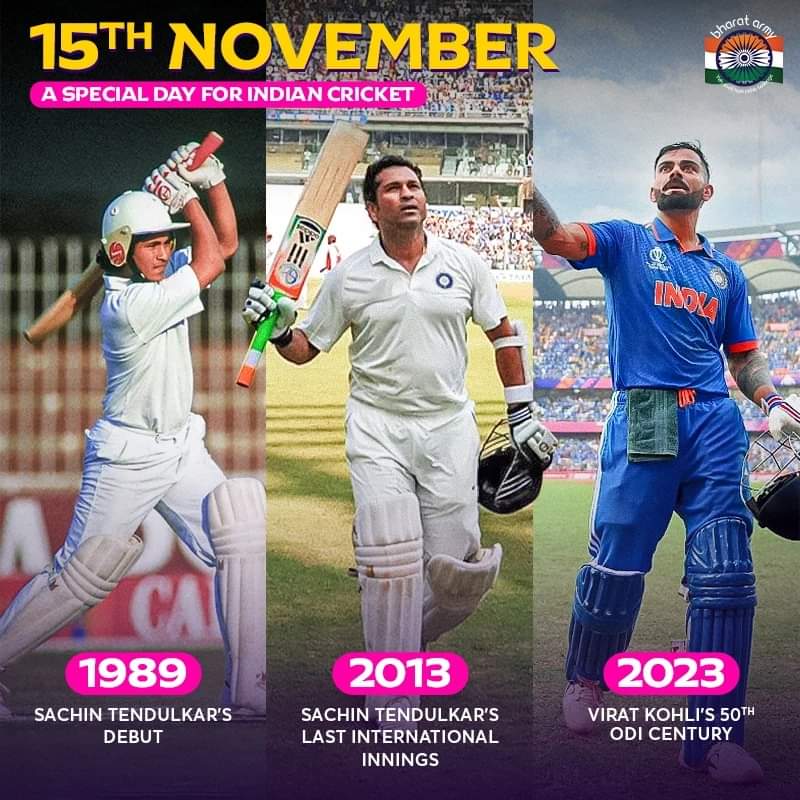 gauravwankhede's tweet image. Remember the date #15November

#icccricketworldcup2023 #ViratKohli𓃵 #SachinTendulkar