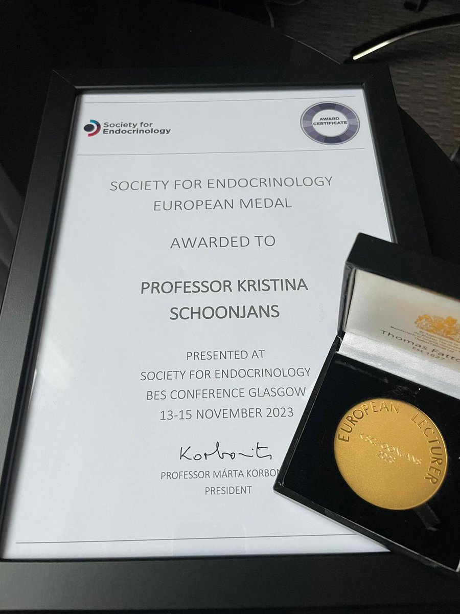 Honoured to announce that the Society for Endocrinology has awarded Kristina Schoonjans the 2023 European Medal for her work on #bileacid signalling #SfEBES2023. Thanks to all our collaborators and colleagues who have contributed to this achievement!
endocrinology.org/endocrinologis…