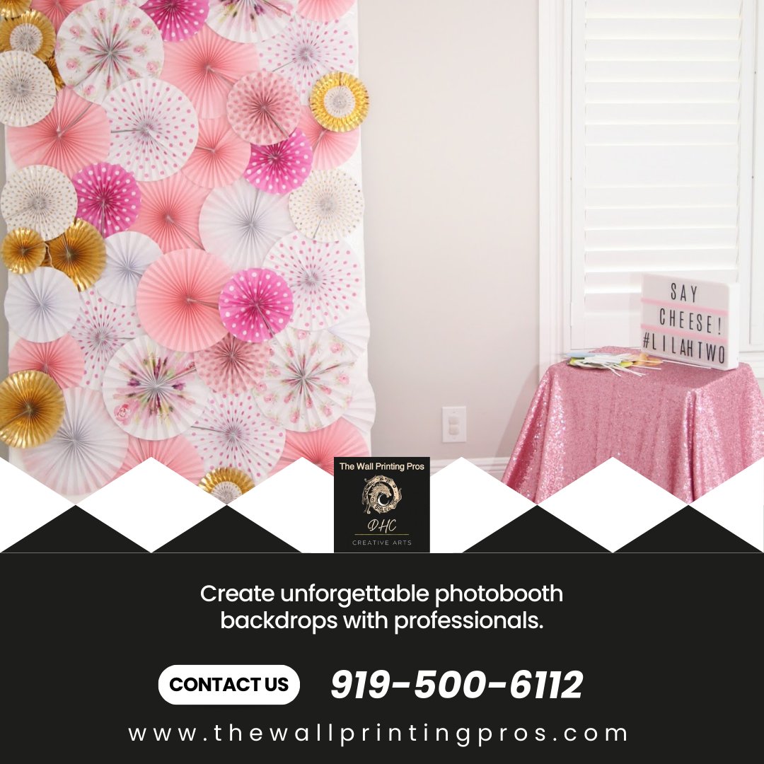 thewallprinting's tweet image. Design custom photobooth backdrops in Youngsville, NC, with professionals. Let us bring your vision to life for a memorable event. Contact (919) 500-6112. #BackdropDesign #YoungsvilleNC #EventPlanning