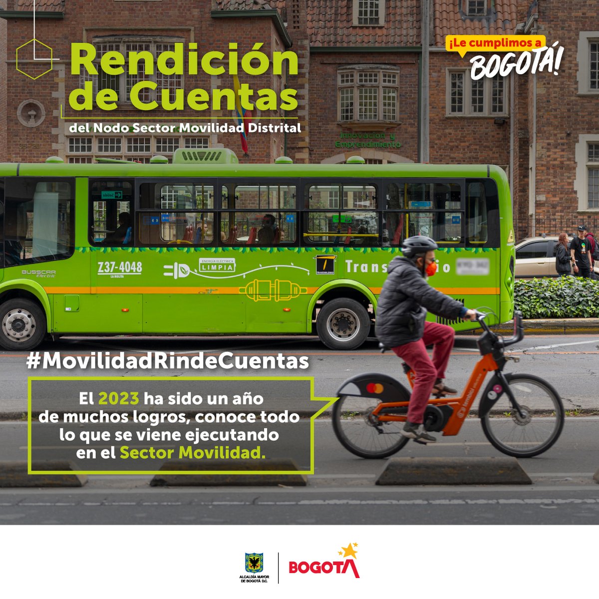🔴#EnVivo / Es momento de que todos los ciudadanos conozcan los proyectos que se adelantaron desde: <a href="/SectorMovilidad/">Movilidad Bogotá</a>, <a href="/TransMilenio/">TransMilenio</a>, <a href="/idubogota/">IDU Bogotá</a>, <a href="/UMVbogota/">Unidad de Mantenimiento Vial (UMV)</a>, <a href="/MetroBogota/">Metro de Bogotá</a>, <a href="/TerminalBogota/">Terminal de Transporte de Bogotá</a> y <a href="/LaRolitaBog/">La Rolita</a>.

Conéctate ahora ➡️ fb.watch/okvy80q436/?mi… 

#MovilidadRindeCuentas