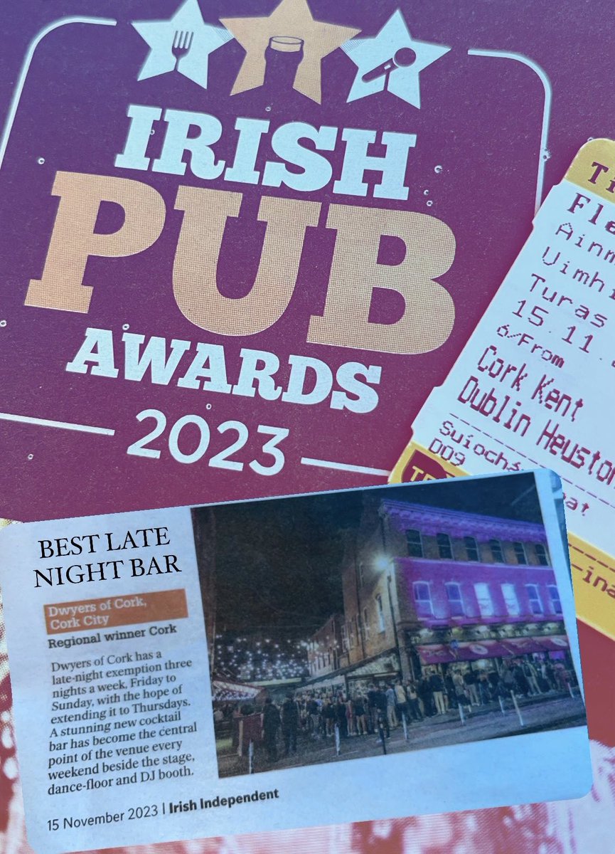 En route to <a href="/IrishPub_Awards/">Irish Pub Awards</a> for Best Late Night Venue. We’re looking forward to a great night at <a href="/MansionHouseDub/">Mansion House Dublin</a> 

#irishpubawards #vfipubs #purecork #corkpubs