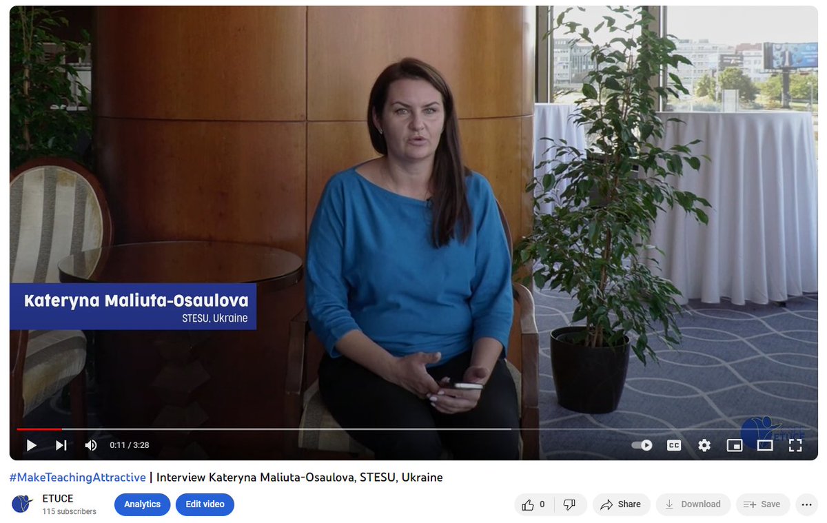 INTERVIEW 🎬 #maketeachingattractive

What is the current situation in Ukraine❓

What solutions Teachers find to continue teaching❓

How Teachers fight for democracy ❓

We've asked Kateryna Maliuta-Osaulova , @ponorgua 
Ukraine 🇺🇦

youtube.com/watch?v=NJmAHJ…