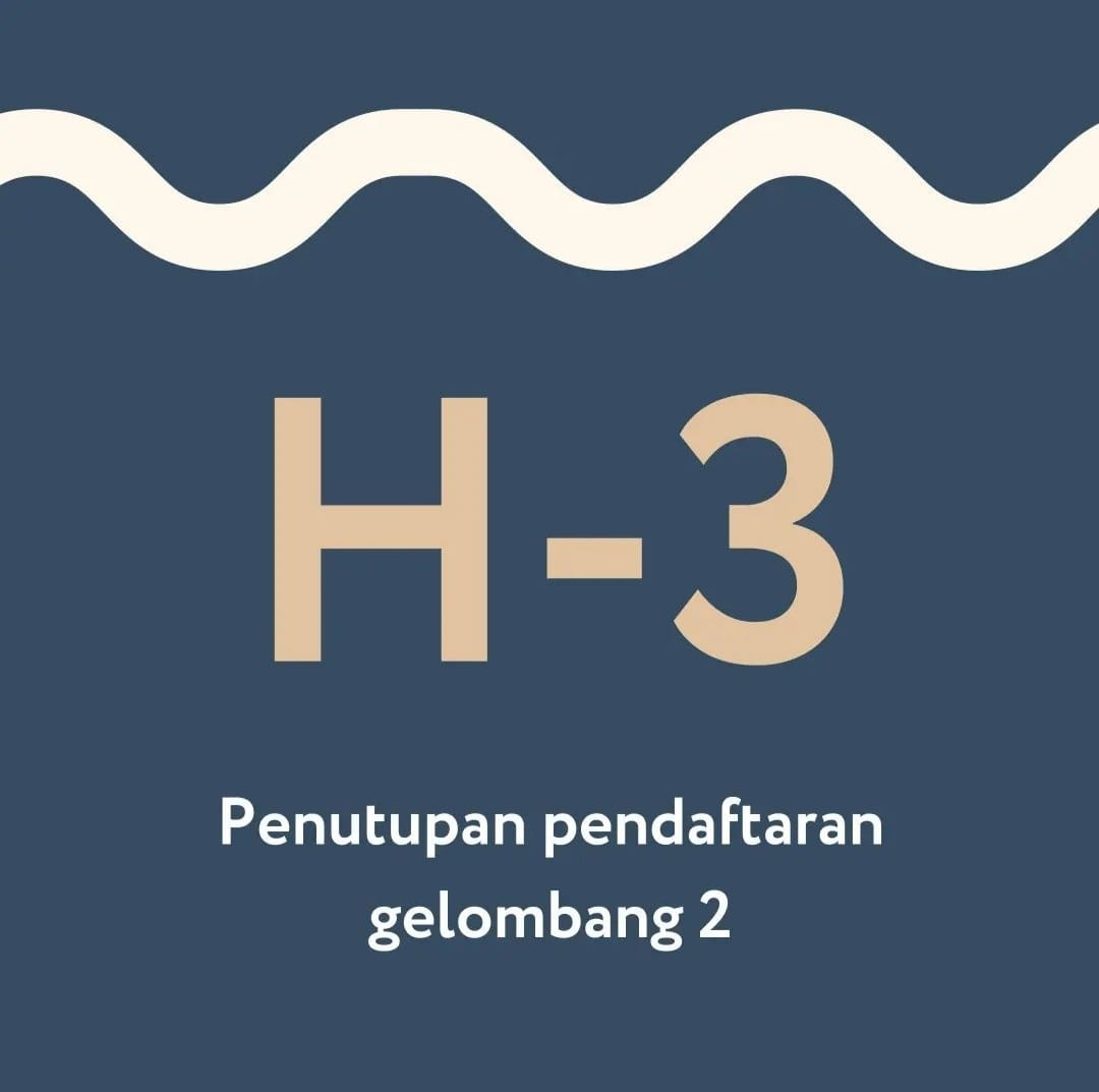 [H-3 PENUTUPAN GELOMBANG 2 LAEC 2023]
Hai, mahasiswa Indonesia!🙌🏻
Tak terasa sudah H-3 penutupan gelombang 2 Lingart Essay Competition 2023. Yuk yang belum daftar dan submit karya, segera ya. Hadiah total jutaan rupiah sedang menantimu!!!✨
#lingart2023 #linguaartistica #unnes