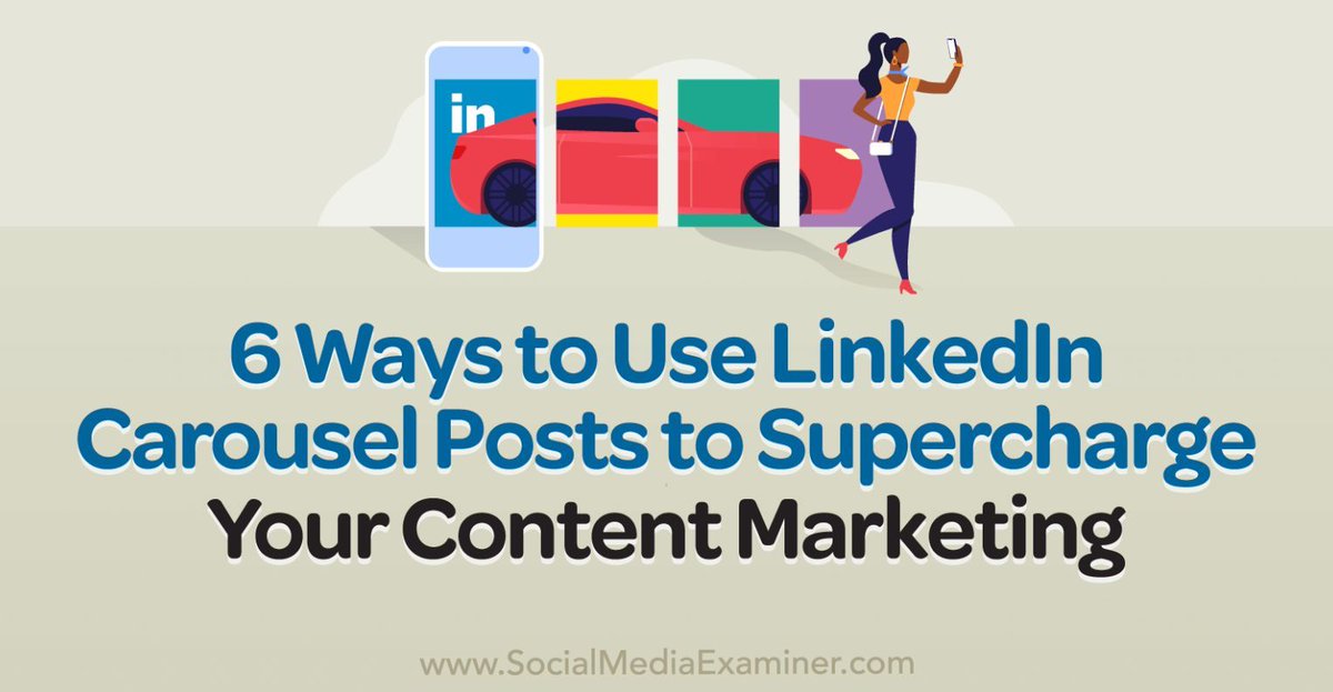 helencmarketing's tweet image. 6 Ways to Use LinkedIn Carousel Posts to Supercharge Your Content Marketing buff.ly/42gD7eR 

#LinkedInPosts #LinkedInContent
