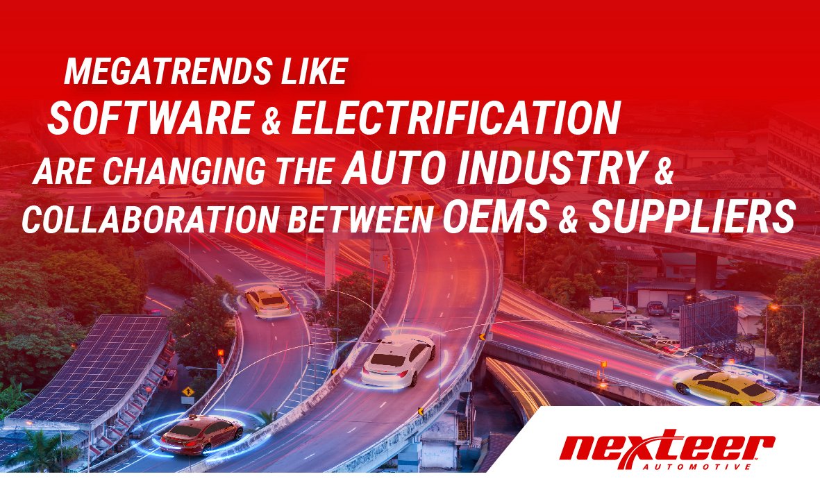 Nexteer's tweet image. The convergence of megatrends is reinventing the automotive industry &amp;amp; changing mobility as we know it. Click here to learn more about the role of advanced motion control in the industry’s journey toward electrified, connected &amp;amp; automated vehicles: bit.ly/45kO9RL