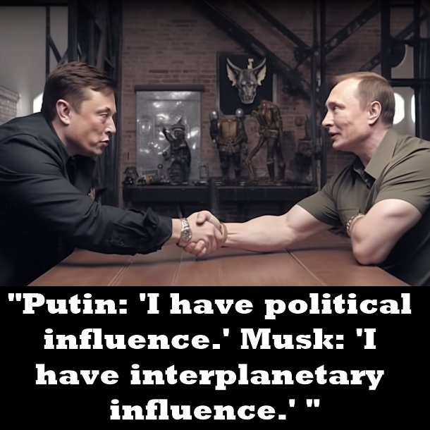 😁🤫 #team #teamwork #handshake #putin #musk #pusk #mutin #dealbreaker #dealoftheday #Politics #political #Mars #earth #Russia #spacex #tesla #GROK