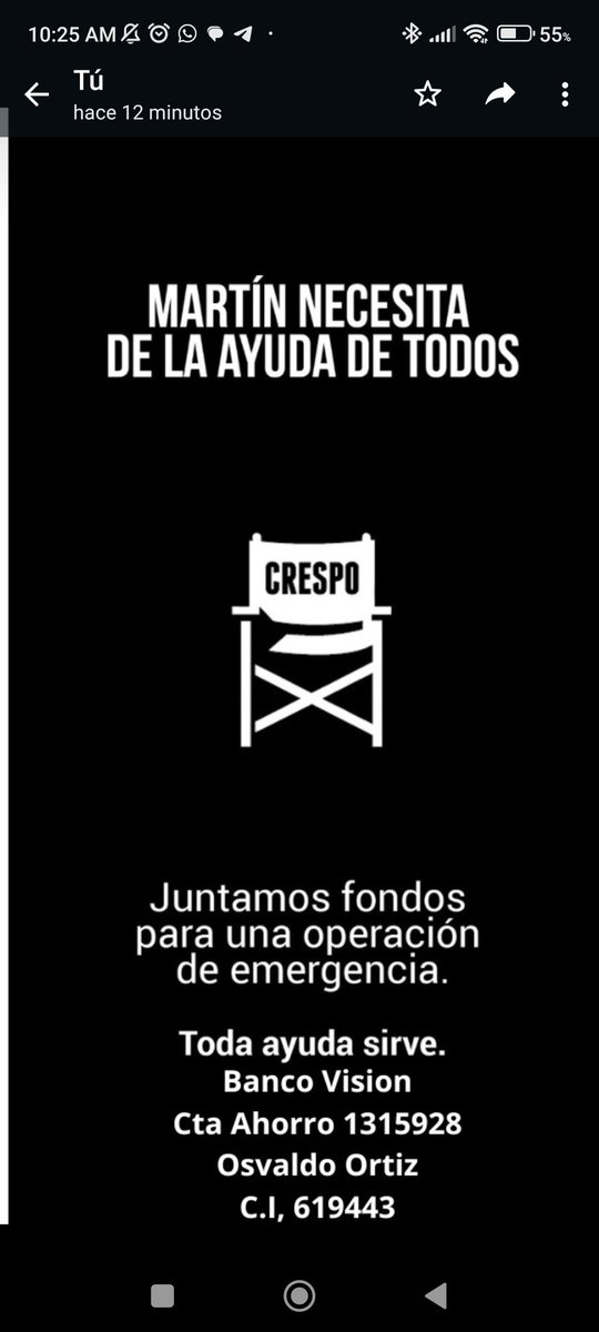 Amigos y conocidos de Martin Crespo <a href="/krezpoide/">📷 Martín Crespo</a> . Está madrugada sufrió un acv y tiene que ser operado de urgencia, lastimosamente nuestra salud pública nos obliga nuevamente a movernos para ayudarnos entre todos, pagar para operar. Para ayudar CTA en el flyer gracias