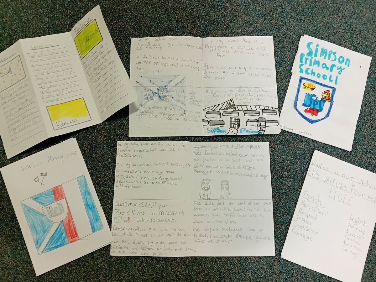 Ms_ClarkeSPS's tweet photo. The most recent pen pal communication sent to our twin Primary School in France! We are very excited to have our first Teams class calls next month! @BathAcadML @MissInnesML https://t.co/eb8pUptwD3