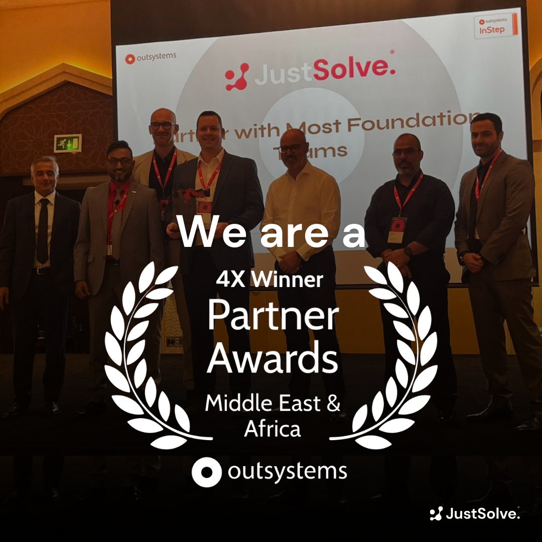 JustSolvers's tweet image. Partner Award Winner 4 Years Running! 🏆 
 
We&apos;re ecstatic to share that we are now a 4 TIME @OutSystems Partner of the Year Award winner! 

#PartnerOfTheYear #AwardWinners  #OutSystemsPartner #JustSolve