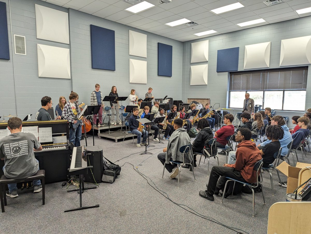 The Blaze Jazz Band enjoyed getting to perform a brief concert for Mr. Boyd's class!
