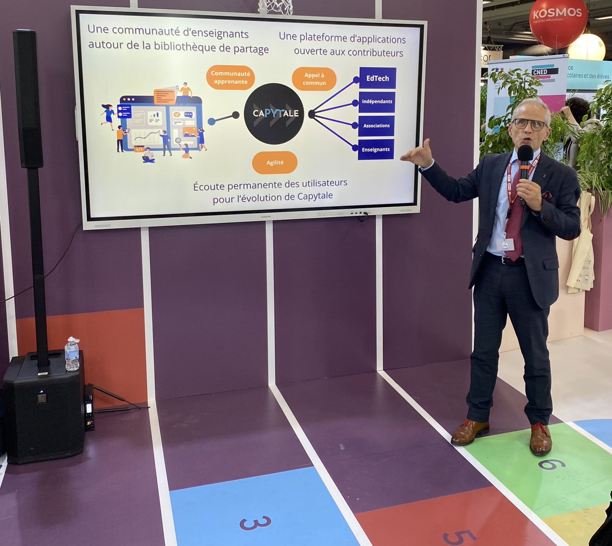 #EducatechExpo <a href="/PhTAILLARD/">Philippe Taillard</a> présente #capytale sur le stand <a href="/Edu_Num/">Éducation Numérique</a> : un parcours utilisateur simplifié pour l’enseignant grâce à la bibliothèque de partage.
