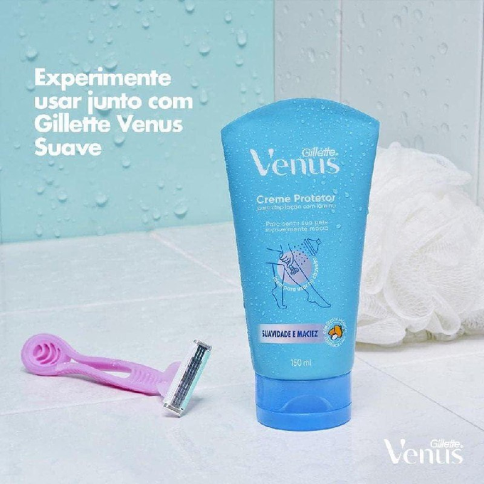 Gillette Venus Creme para Depilação com Óleo de Amêndoas, para Depilar no Chuveiro 150mL