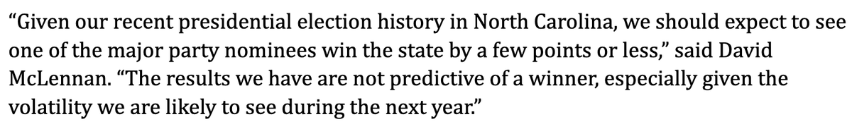 chriscooperwcu's tweet photo. Lots of good stuff in @davidbmclennan's @TheMeredithPoll results:
- NCs' take on No Labels? ๐คท
- NC' knowledge of who holds major statewide offices? ๐คท
- who will win NC's Presidential electors & #ncgov?๐คท
#ncpol #embracetheuncertainty
https://t.co/5s3gDHOowV https://t.co/nPd2QyQuzV