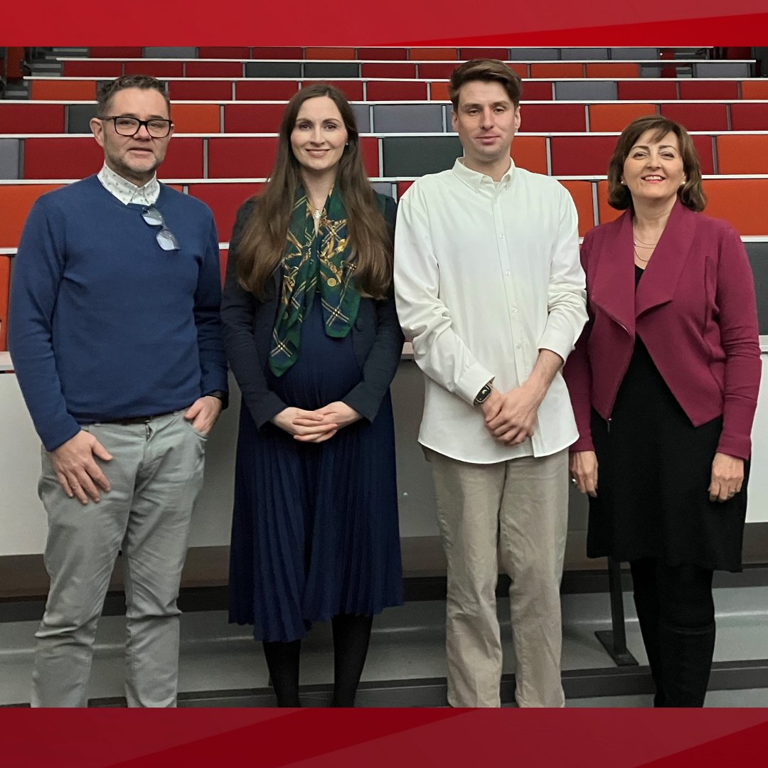 qubschooloflaw's tweet photo. A very big thank you to Chris Harvey (HR Business Partner, Pearson) and Gill Gallagher (Chief Executive, NI Grain Association), pictured here with our own Mark Gallagher (CES) and Deirdre Timoney (Law), for their inspirational talks today about the alternative pathways open to our Law Students. 

It was refreshing to hear how QUB alumni used their law degrees, with great success, to follow careers outside of legal practice.