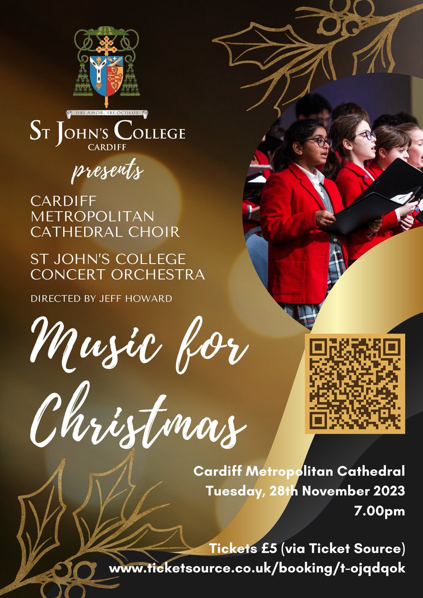 SJCCardiff's tweet photo. We are delighted to be holding our annual Christmas concert at @cardiffcathedra.
The Cathedral Choir will be joined by the St John's College Concert Orchestra under the direction of Jeff Howard.
#SJCMusic #SJCPerformance
https://t.co/M4o7uqg2Xm https://t.co/6JurcYIVUD