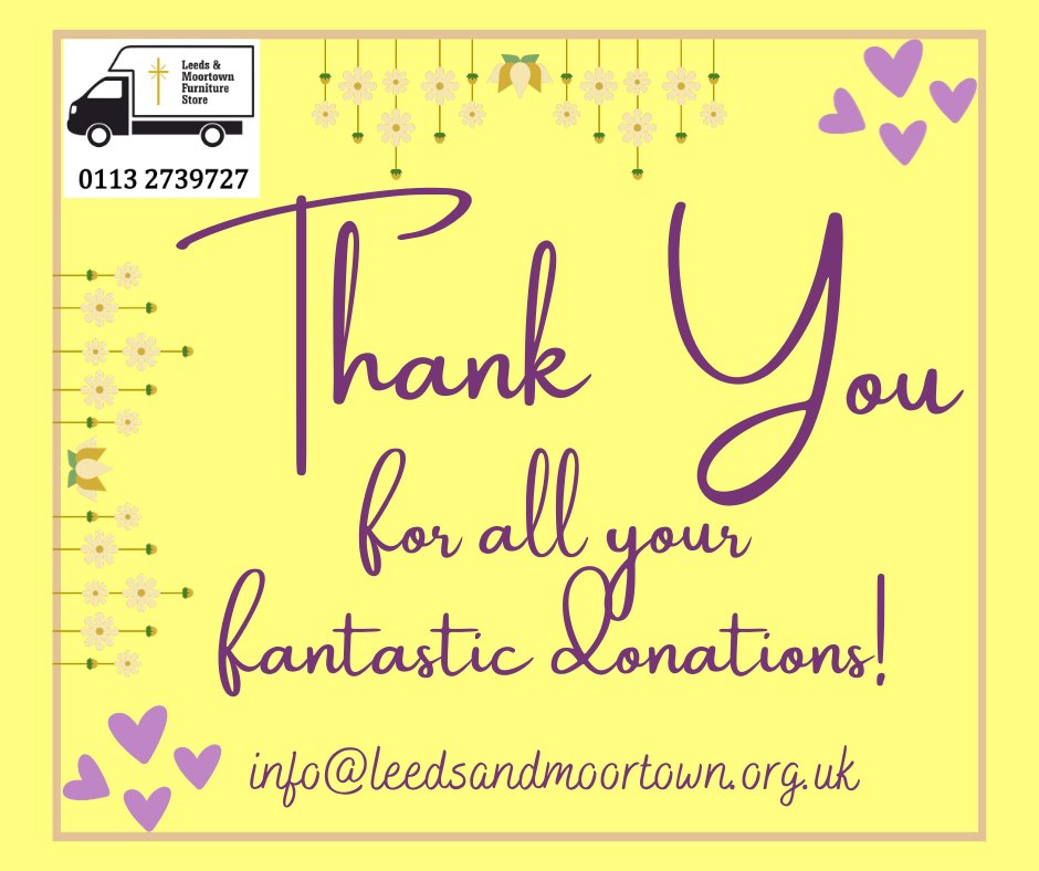 LMFS_Furniture's tweet photo. THANK YOU!
Last week we got some FANTASTIC donations!
We really appreciate your support!
Our aim is to lift families &amp; individuals out of Furniture Poverty - so every donation really makes a difference!
If you still have items to donate contact us:
info@leedsandmoortown.org.uk https://t.co/LSjrC9eRiy
