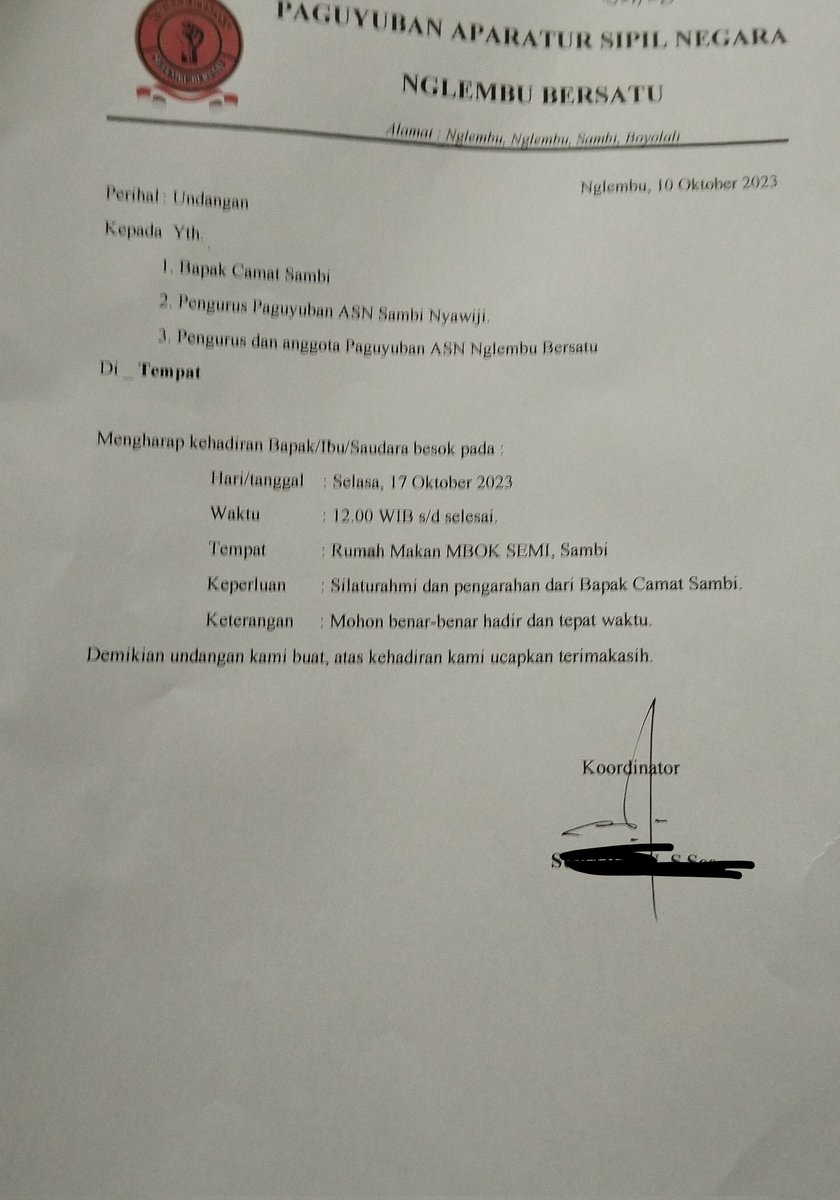 PartaiSocmed's tweet photo. Bukak sitik joss!! 
Ini bukti jika ASN di Boyolali diminta utk kontribusi di TPS demi "kelancaran pemilu" dan ditarik iuran utk partai. https://t.co/9mllR6s4Y7