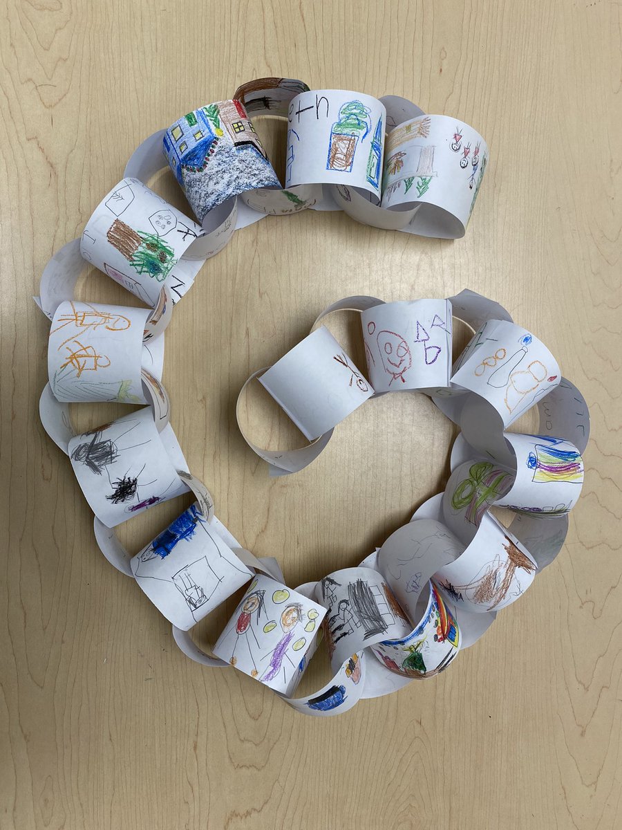 mrs_hantz's tweet photo. With Christmas quickly approaching, each student decorated a link in our countdown chain with a picture of a favourite family holiday tradition. Each day we will take one off and students will get to share a special holiday memory/ tradition. 🎄☃️ https://t.co/Gg9Cgdsrz6