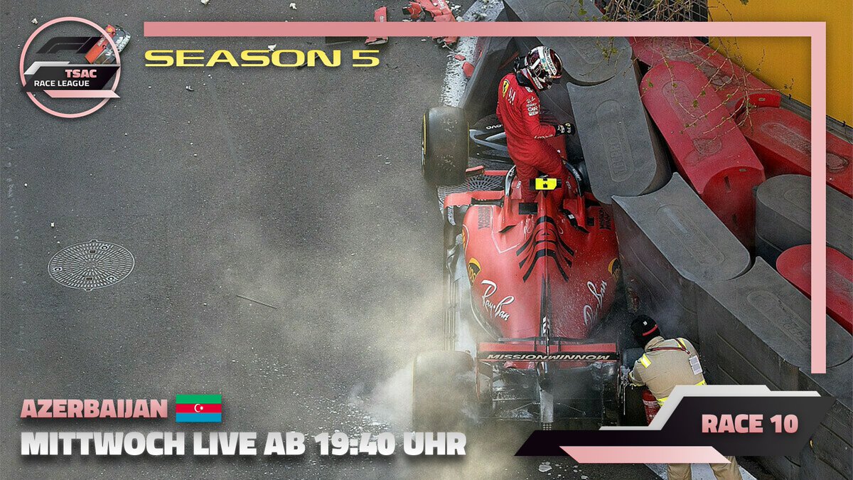 Baku`s calling! 
Die #TSAC geht heute in Aserbaidschan an den Start, der vermutlich schnellste City Circuit bis Las Vegas kam! 
Safety Cars, Overtakes und Action sind garantiert also schaltet ein ab 19:40Uhr auf twitch.tv/TheLoyalldo
PS: Vergesst nicht eure Fantasy League ;)
